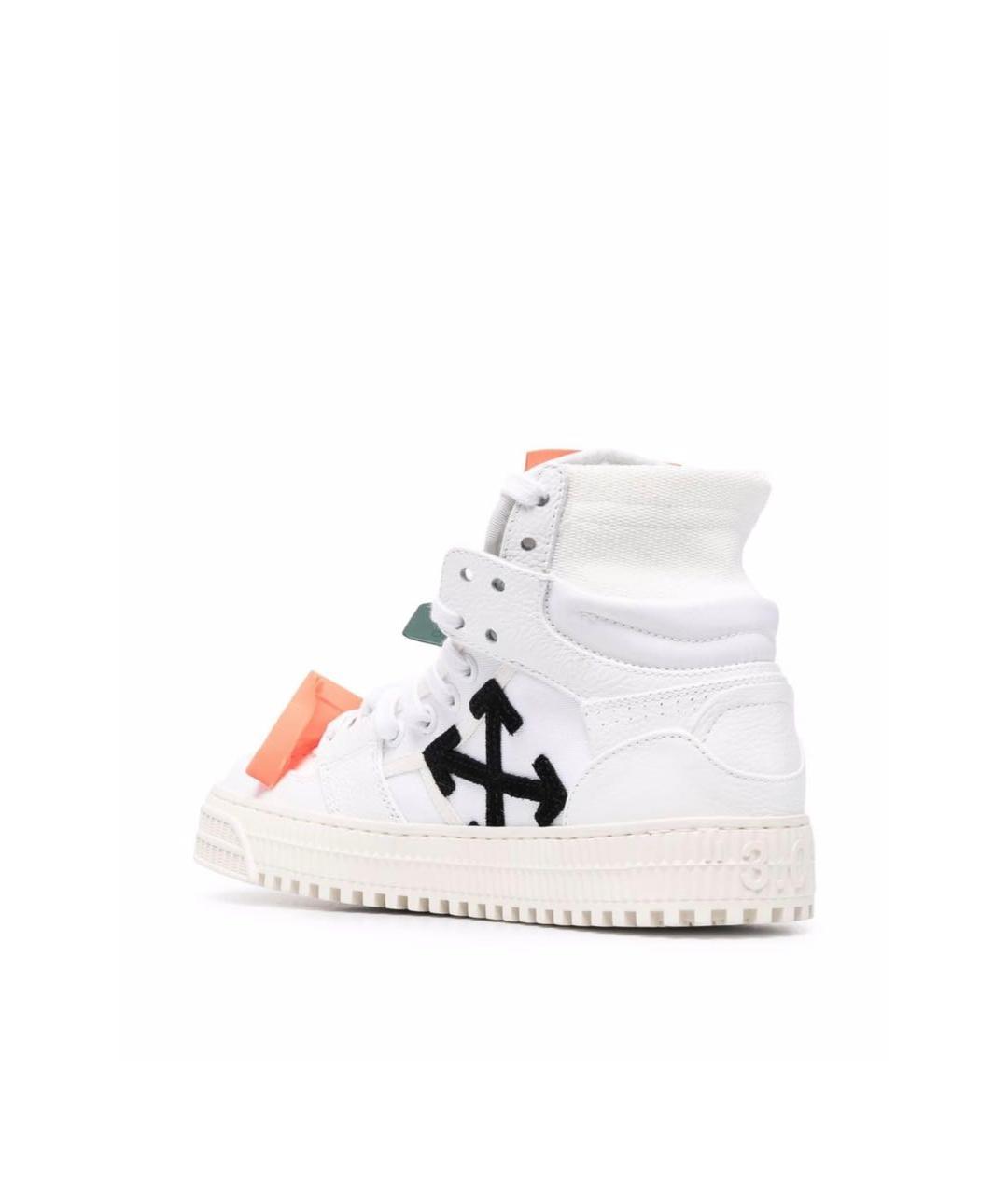 OFF-WHITE Белые кеды, фото 4