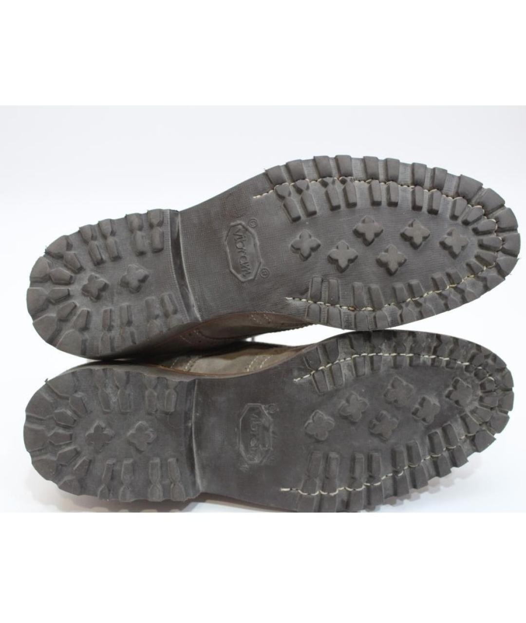 BRUNELLO CUCINELLI Серые замшевые высокие ботинки, фото 5