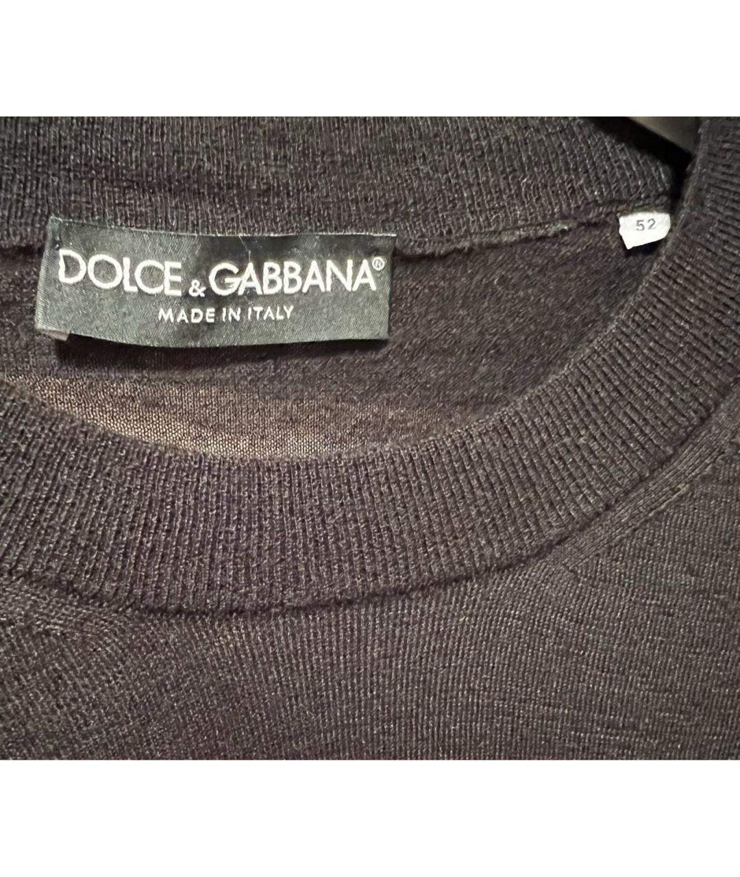 DOLCE&GABBANA Черный кашемировый джемпер / свитер, фото 4