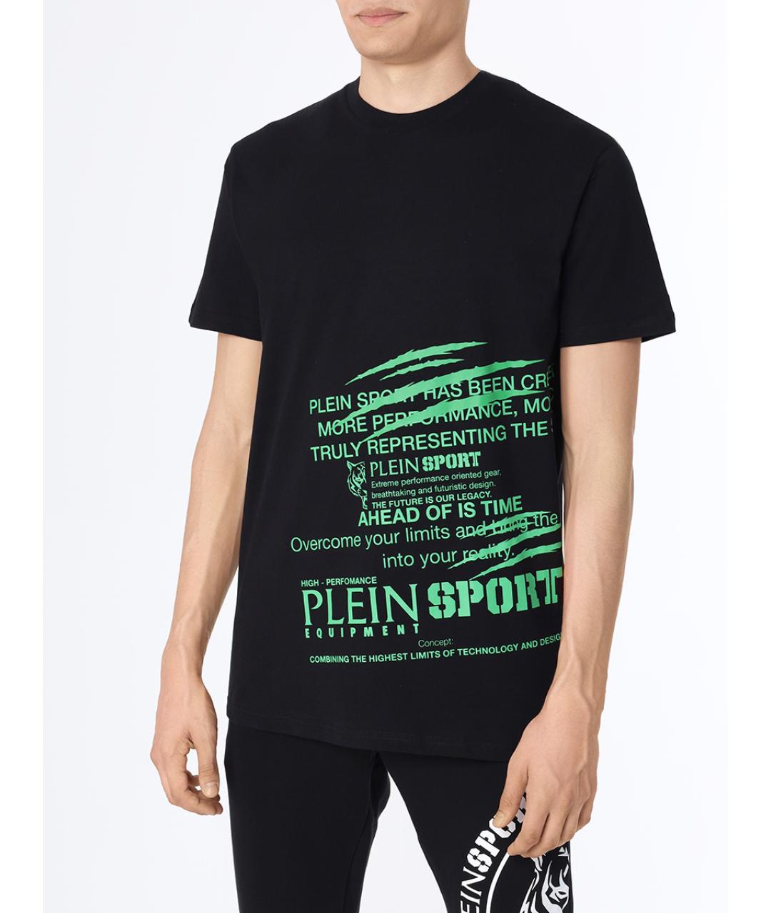 PLEIN SPORT Черная футболка, фото 4