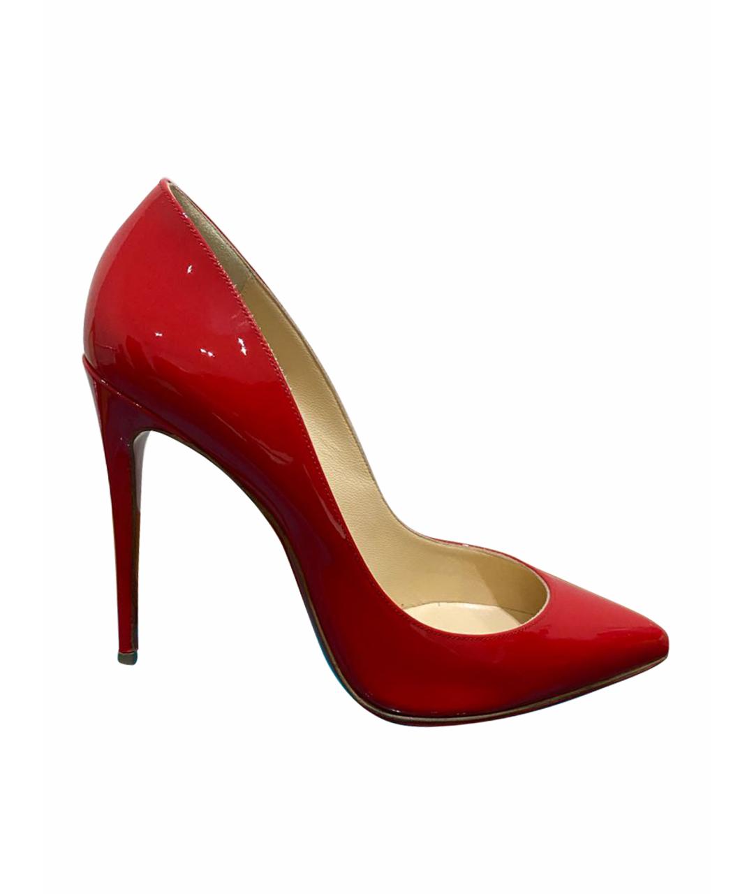 CHRISTIAN LOUBOUTIN Красные туфли из лакированной кожи, фото 1