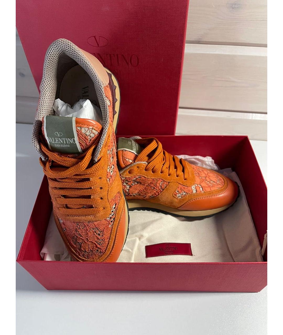 RED VALENTINO Оранжевое кроссовки, фото 3