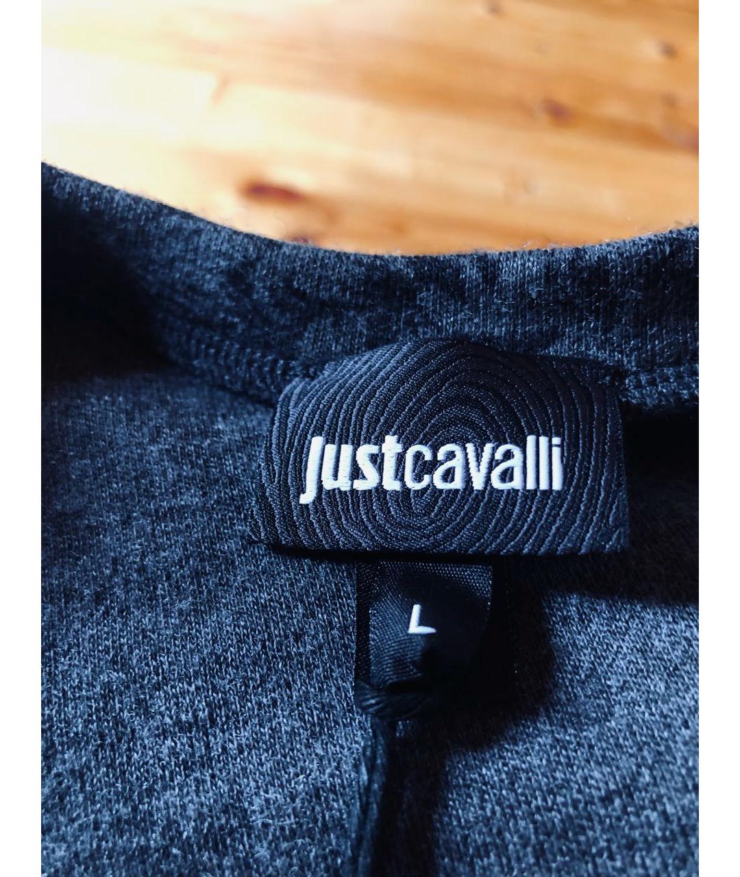 JUST CAVALLI Серый шерстяной джемпер / свитер, фото 3