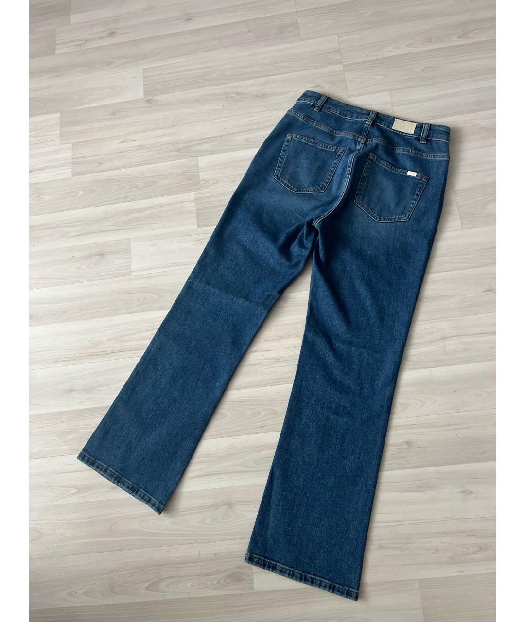MAJE Темно-синие хлопко-эластановые джинсы клеш, фото 2