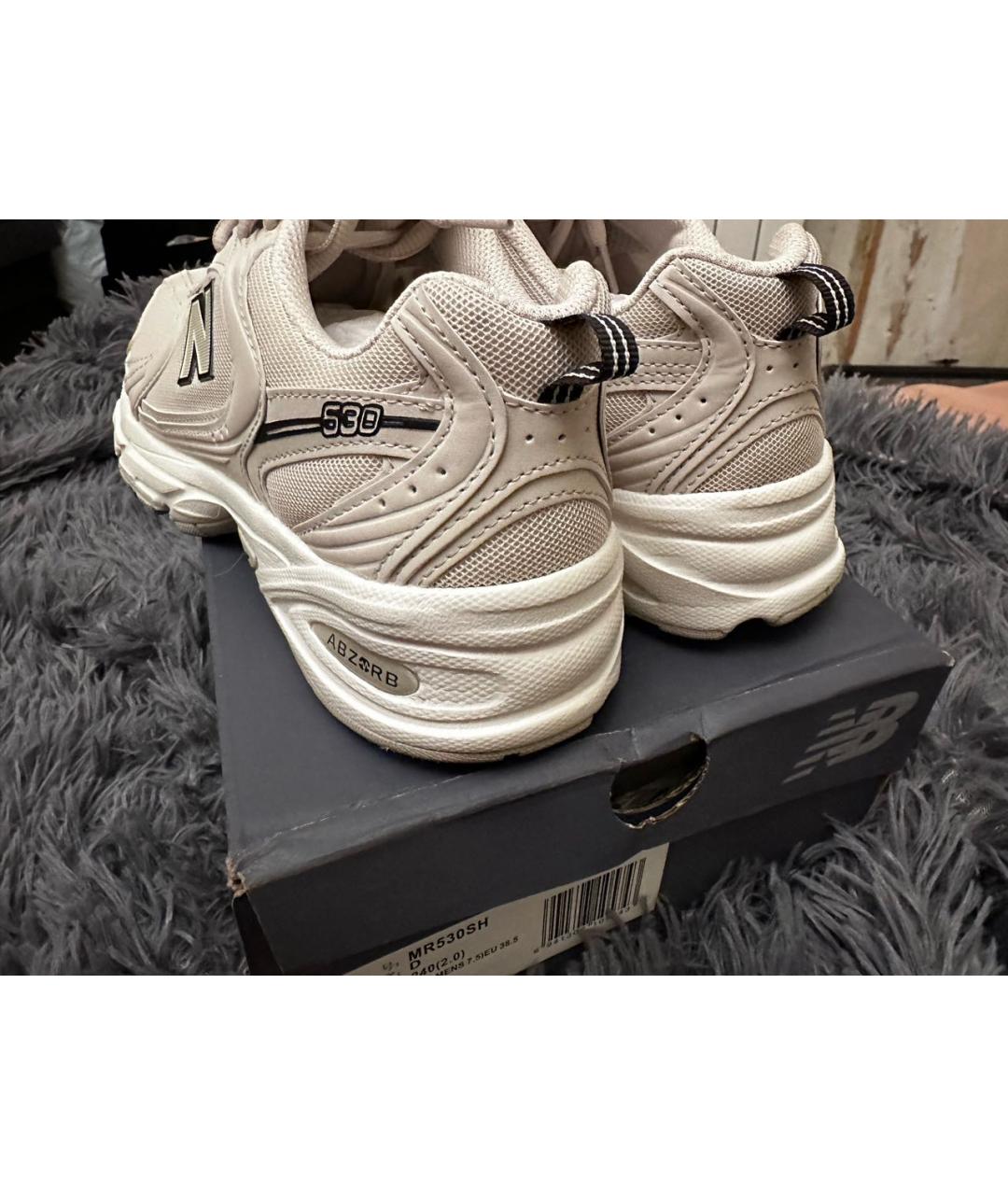 NEW BALANCE Бежевые текстильные кроссовки, фото 4