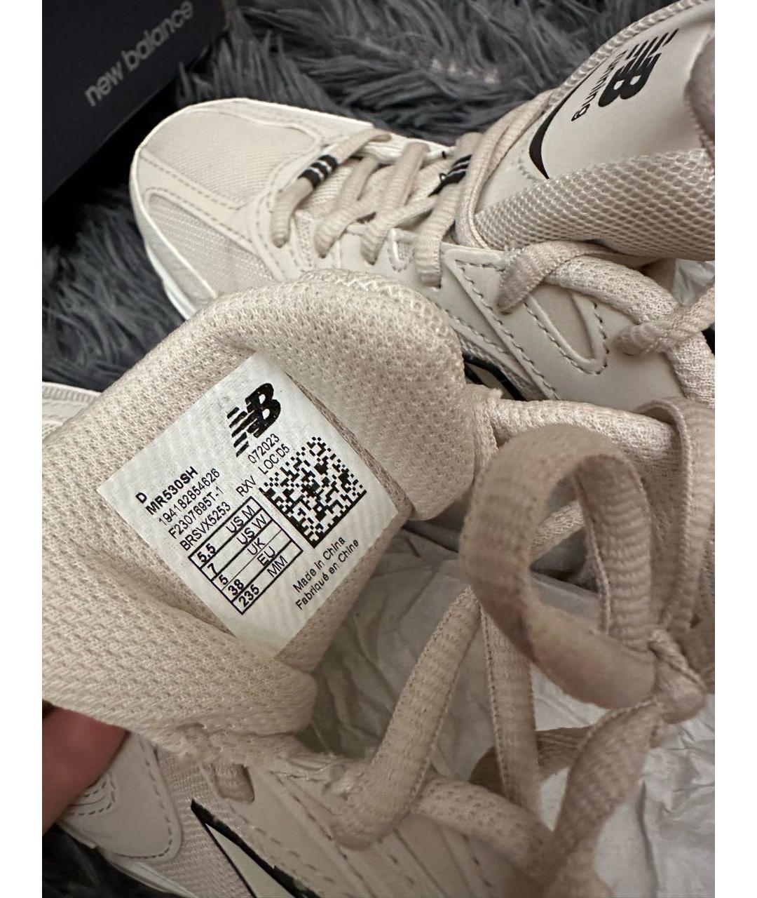 NEW BALANCE Бежевые текстильные кроссовки, фото 7