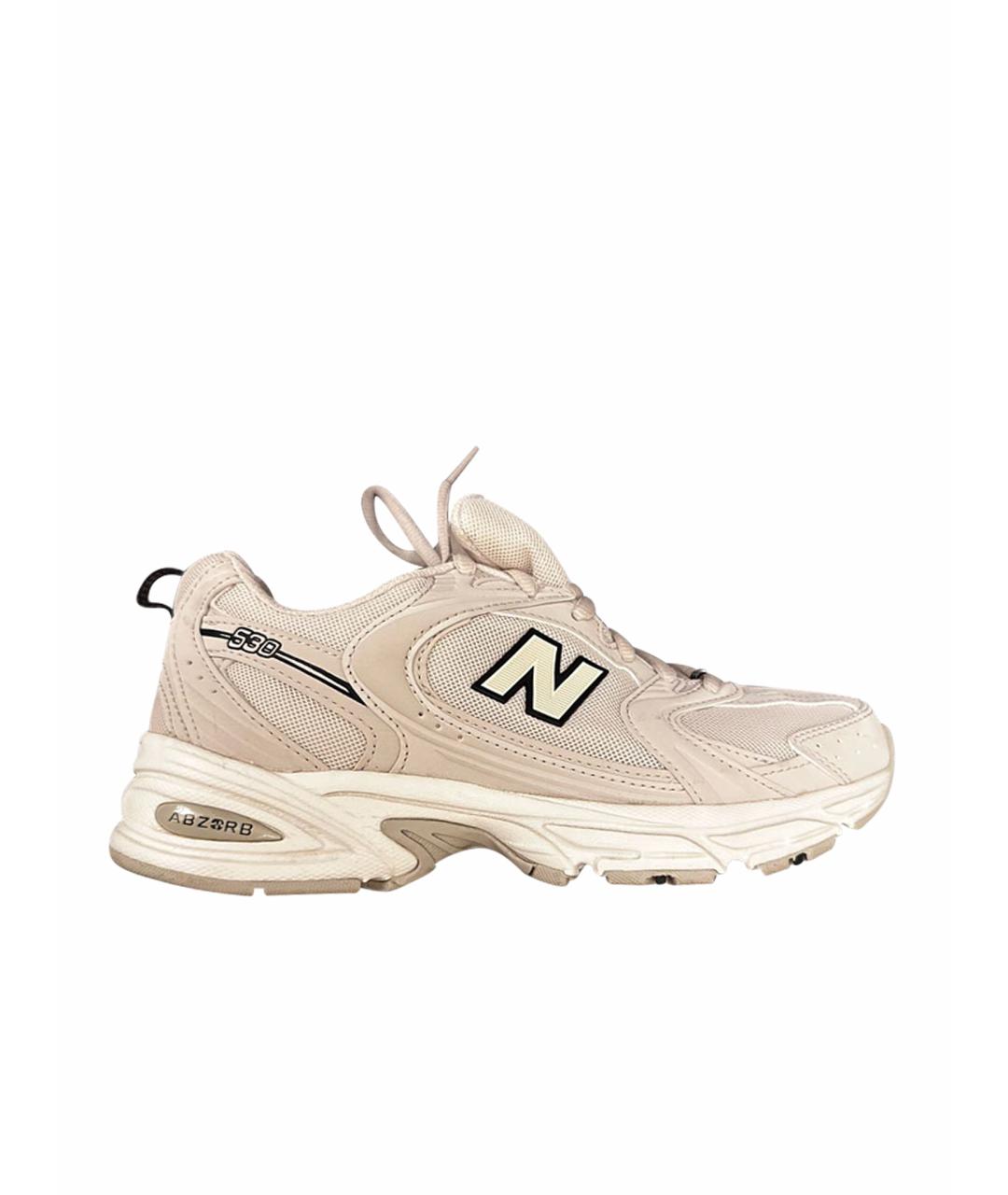 NEW BALANCE Бежевые текстильные кроссовки, фото 1