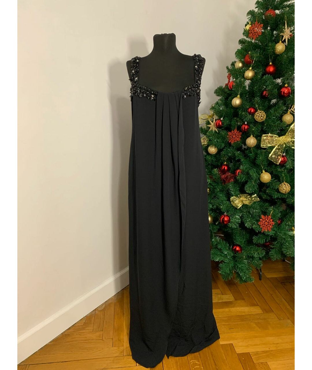 VALENTINO Черное шелковое вечернее платье, фото 6