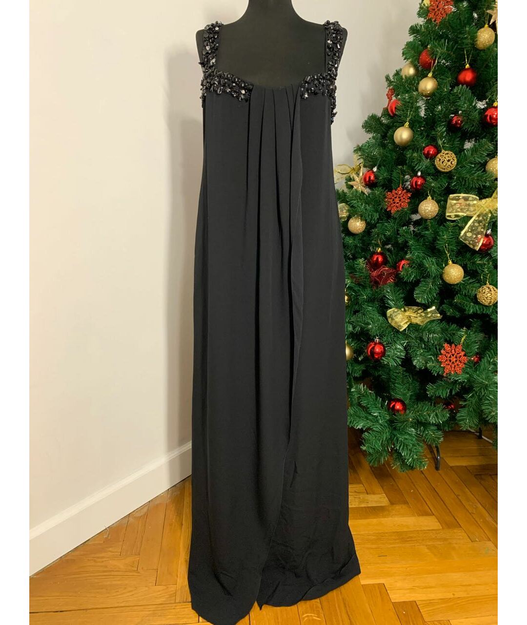 VALENTINO Черное шелковое вечернее платье, фото 8