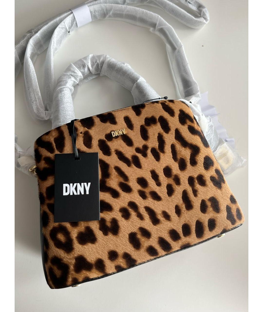 DKNY Черная кожаная сумка тоут, фото 2