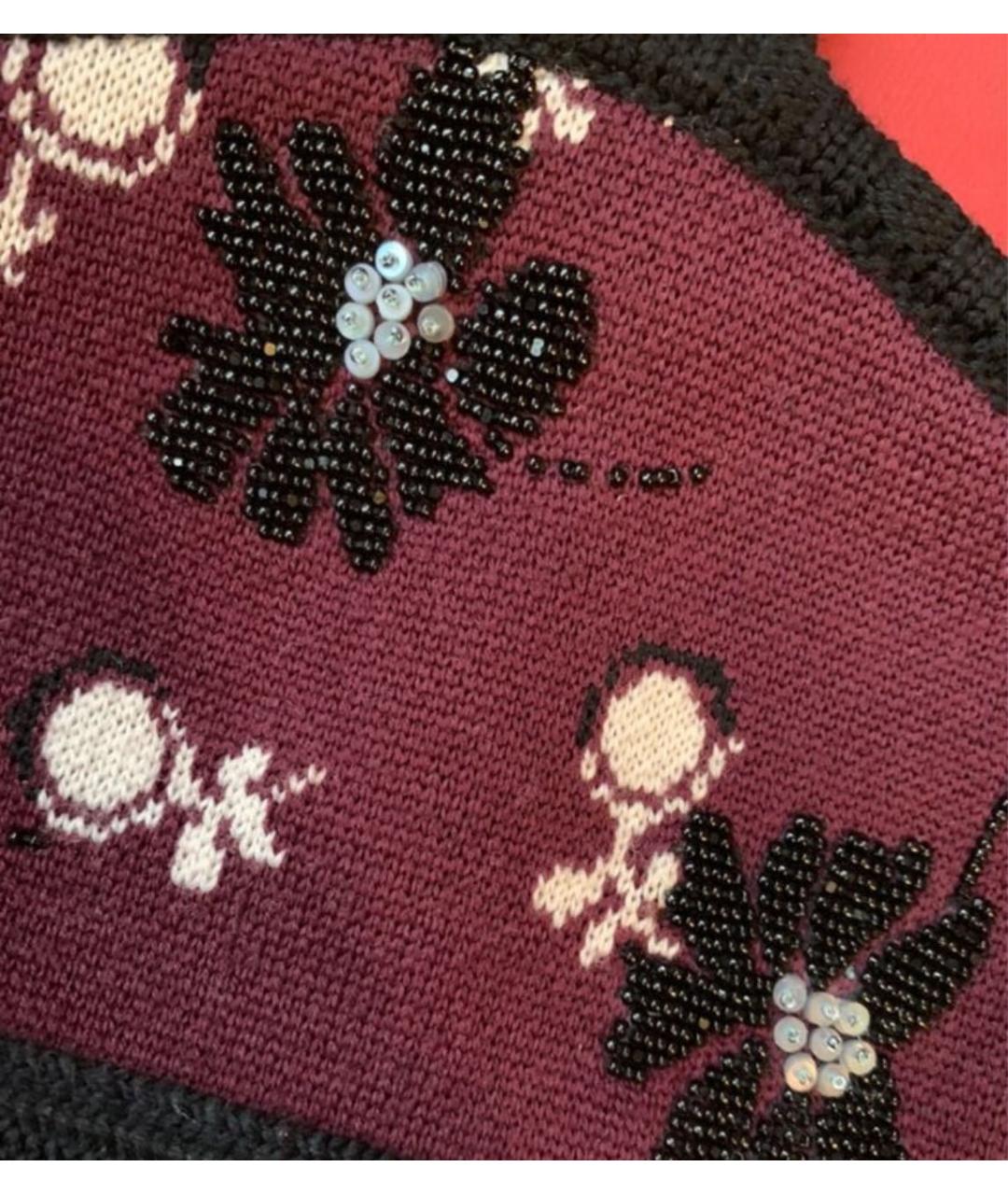VALENTINO Бордовая шелковая майка, фото 4
