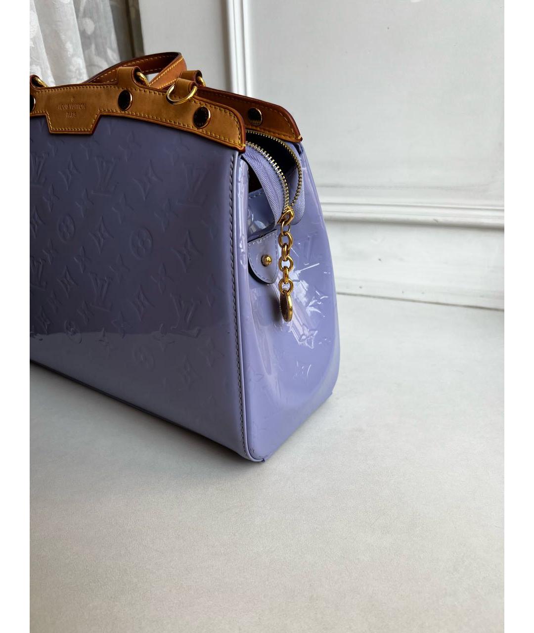 LOUIS VUITTON PRE-OWNED Фиолетовая сумка с короткими ручками из лакированной кожи, фото 2