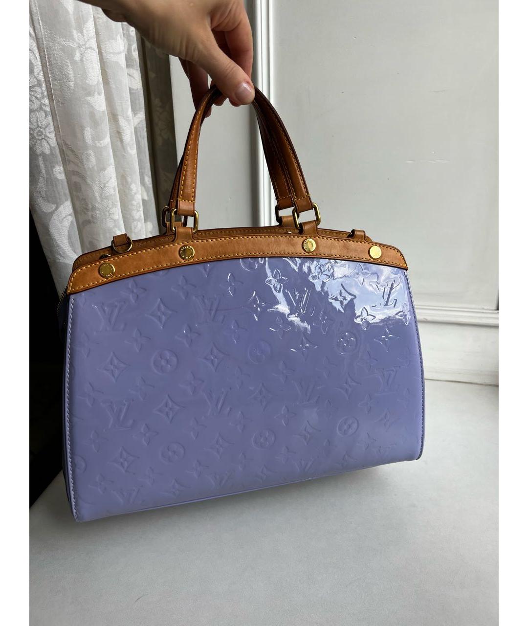LOUIS VUITTON PRE-OWNED Фиолетовая сумка с короткими ручками из лакированной кожи, фото 3