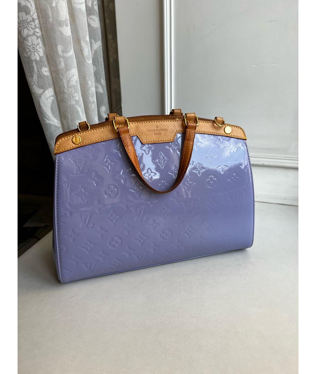 LOUIS VUITTON PRE-OWNED Фиолетовая сумка с короткими ручками из лакированной кожи, фото 9