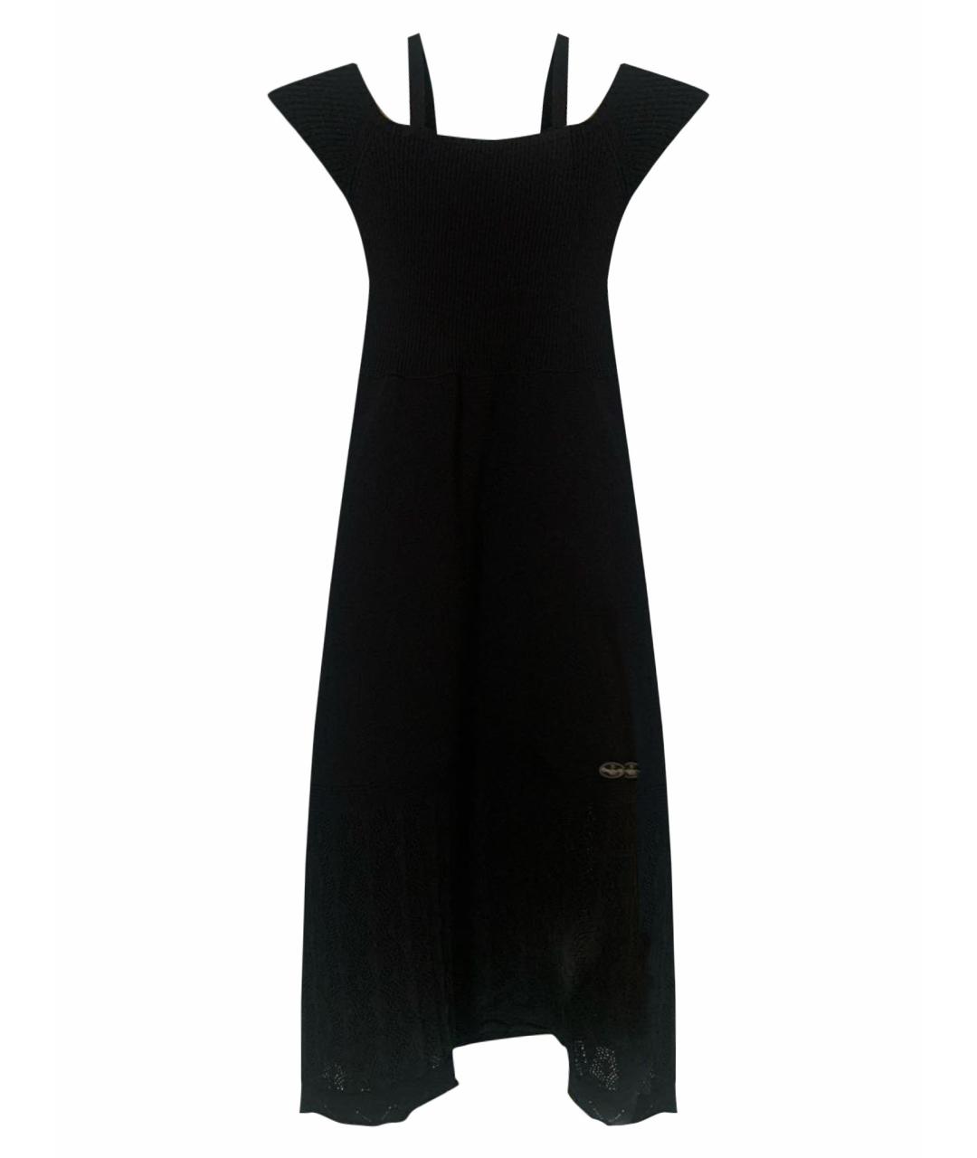 CHANEL PRE-OWNED Черное вискозное повседневное платье, фото 1