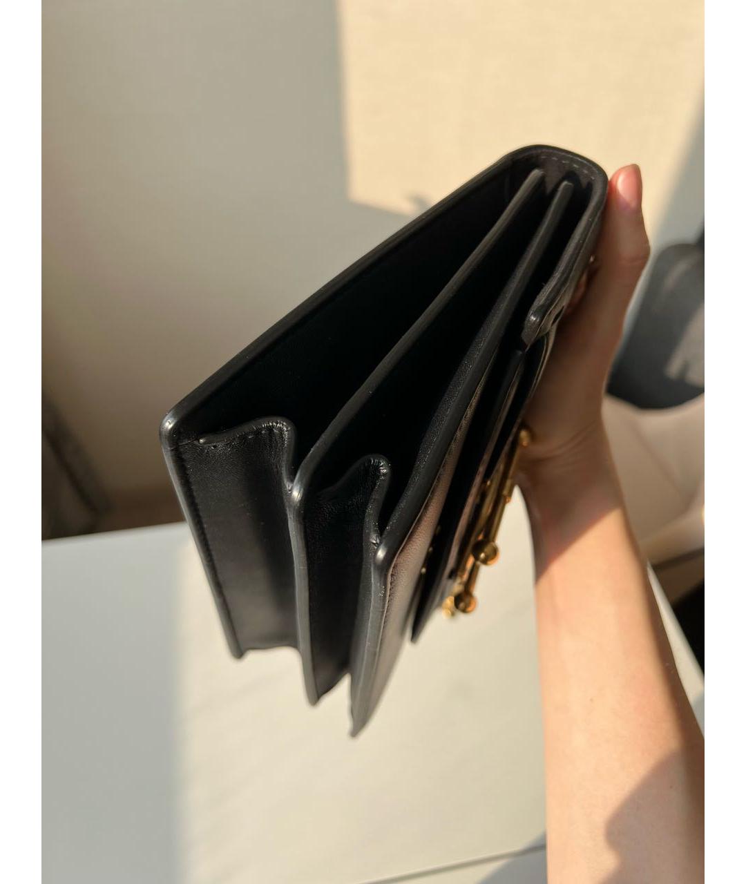 CHRISTIAN DIOR Черная кожаная сумка через плечо, фото 6