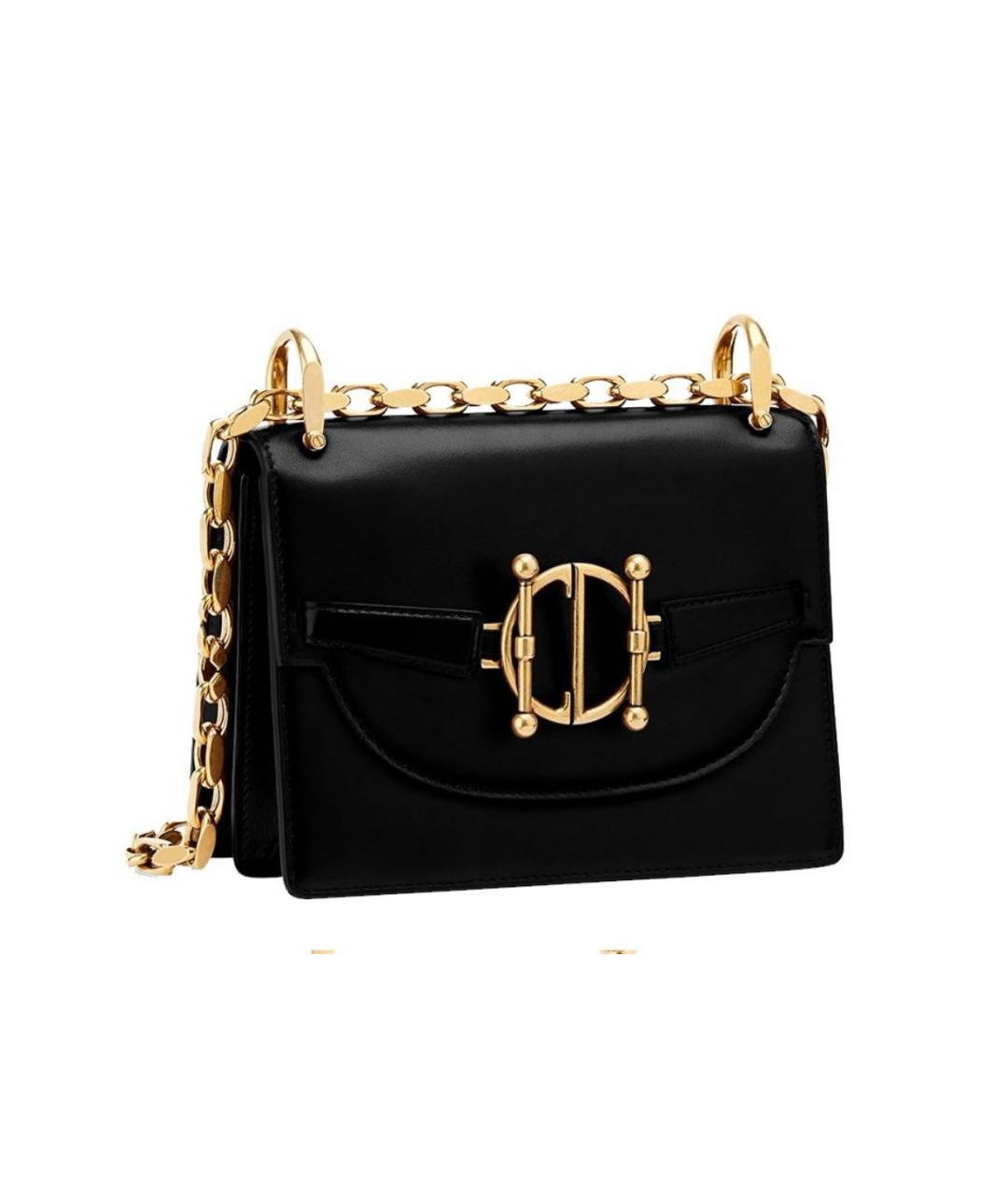 CHRISTIAN DIOR Черная кожаная сумка через плечо, фото 2
