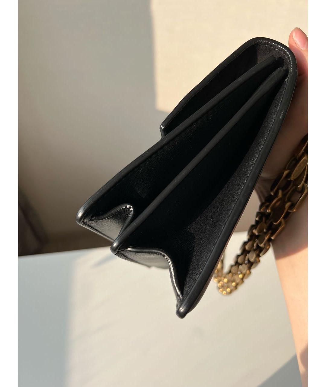 CHRISTIAN DIOR Черная кожаная сумка через плечо, фото 7