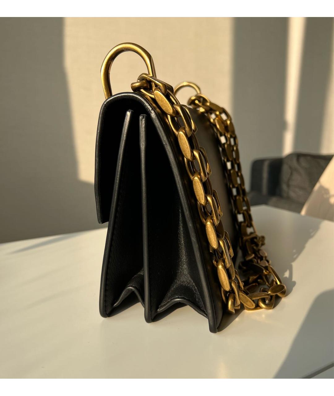 CHRISTIAN DIOR Черная кожаная сумка через плечо, фото 3