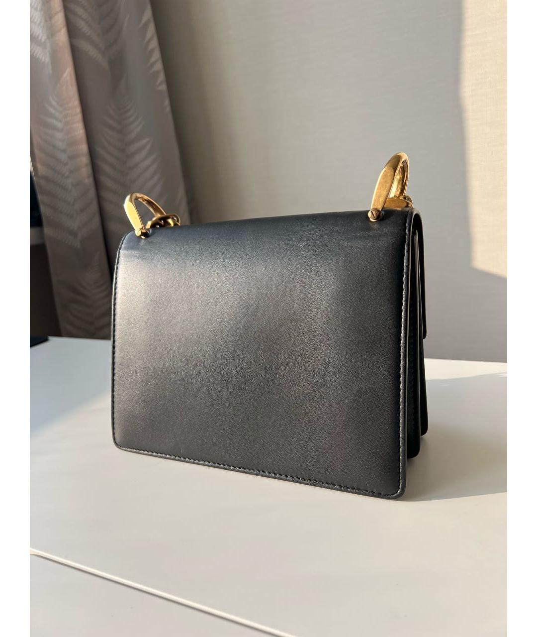 CHRISTIAN DIOR Черная кожаная сумка через плечо, фото 8
