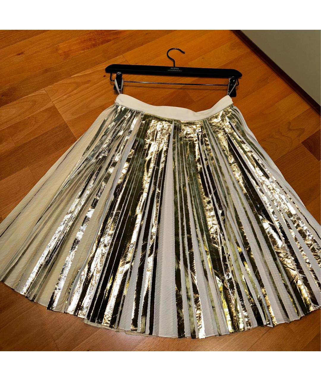 PROENZA SCHOULER Серебряная полиэстеровая юбка мини, фото 2