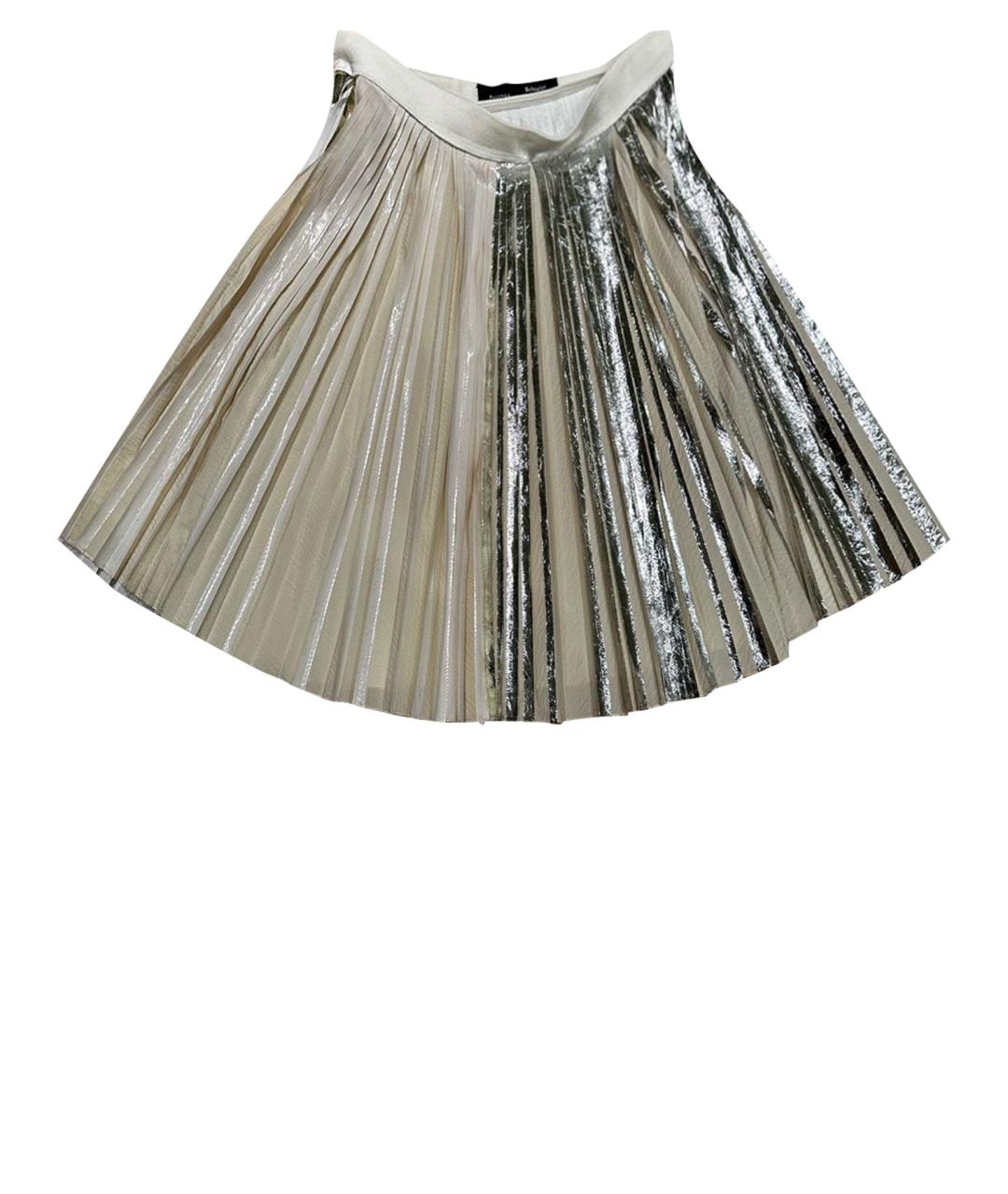 PROENZA SCHOULER Серебряная полиэстеровая юбка мини, фото 1