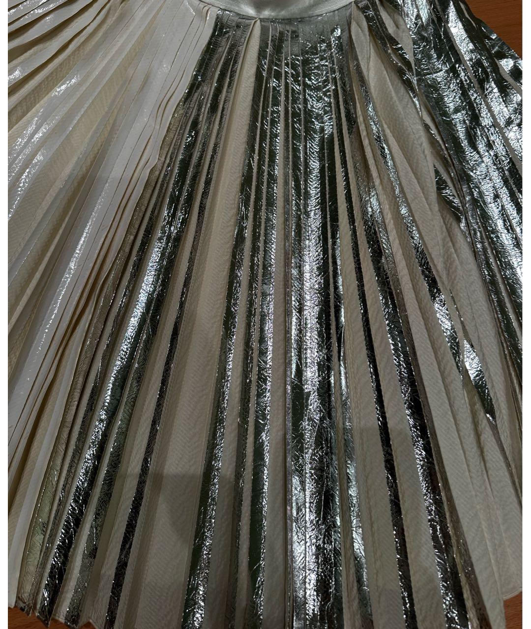 PROENZA SCHOULER Серебряная полиэстеровая юбка мини, фото 4