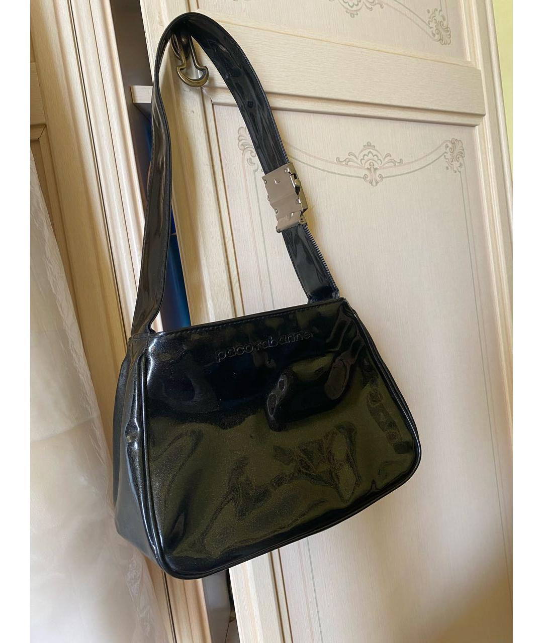 PACO RABANNE Черная сумка с короткими ручками, фото 2