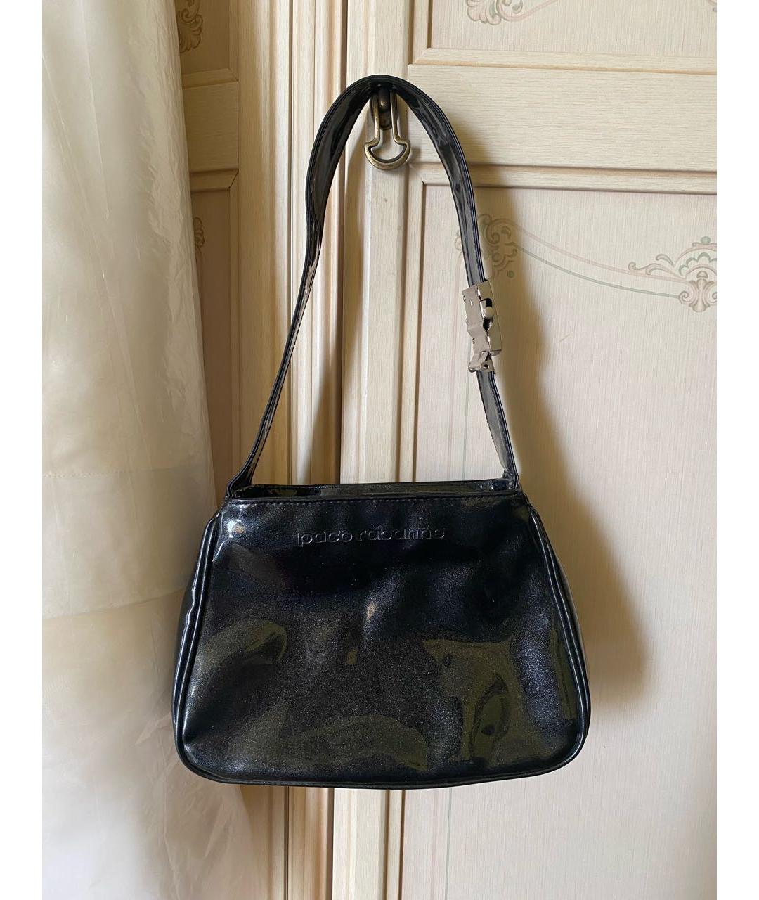 PACO RABANNE Черная сумка с короткими ручками, фото 6