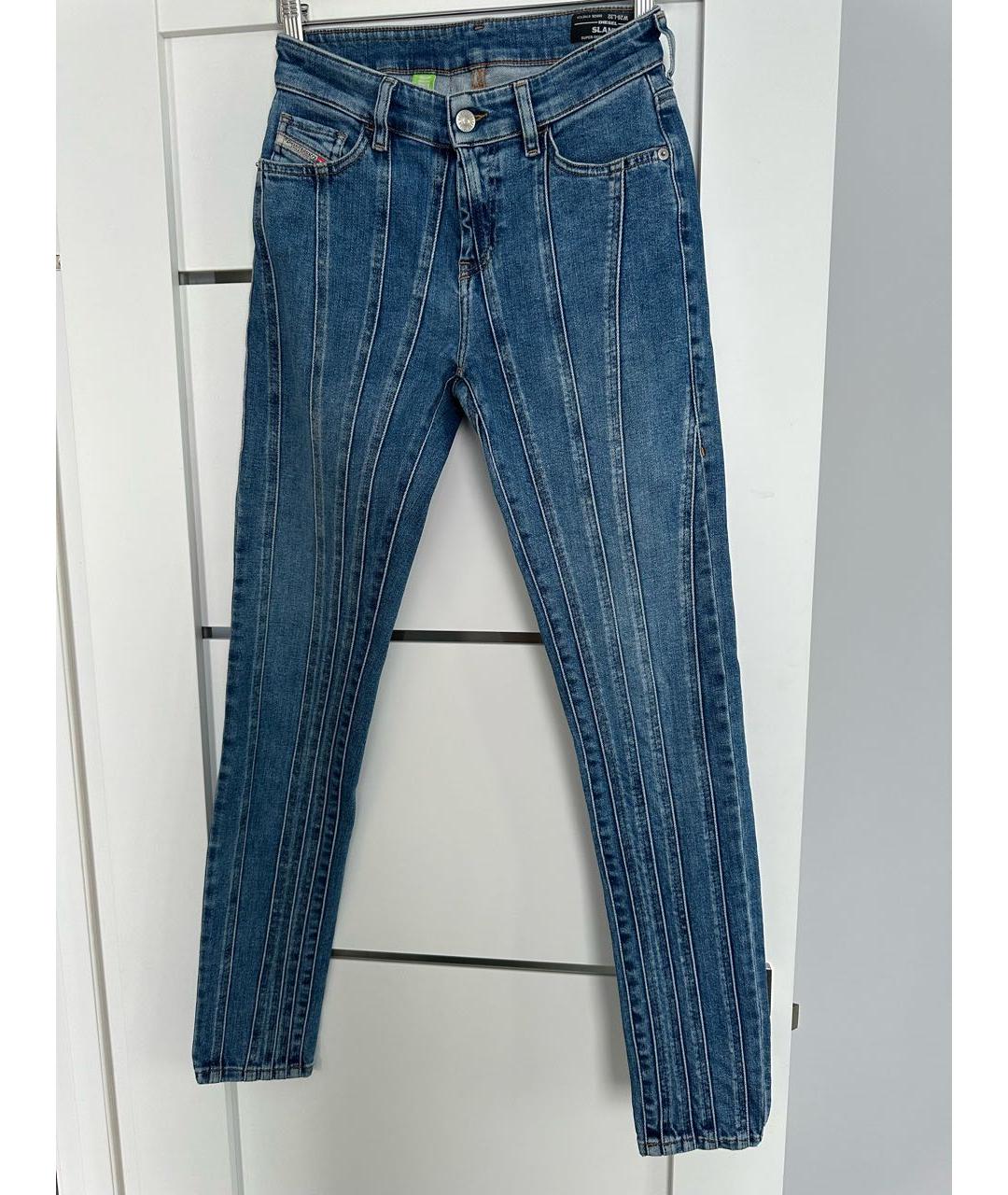 DIESEL Синие хлопко-эластановые джинсы слим, фото 7