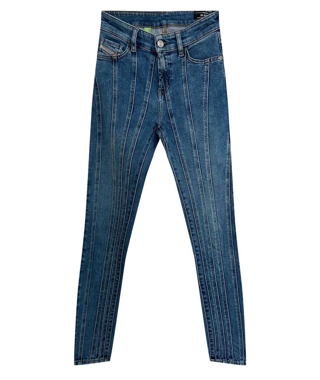 DIESEL Синие хлопко-эластановые джинсы слим, фото 1