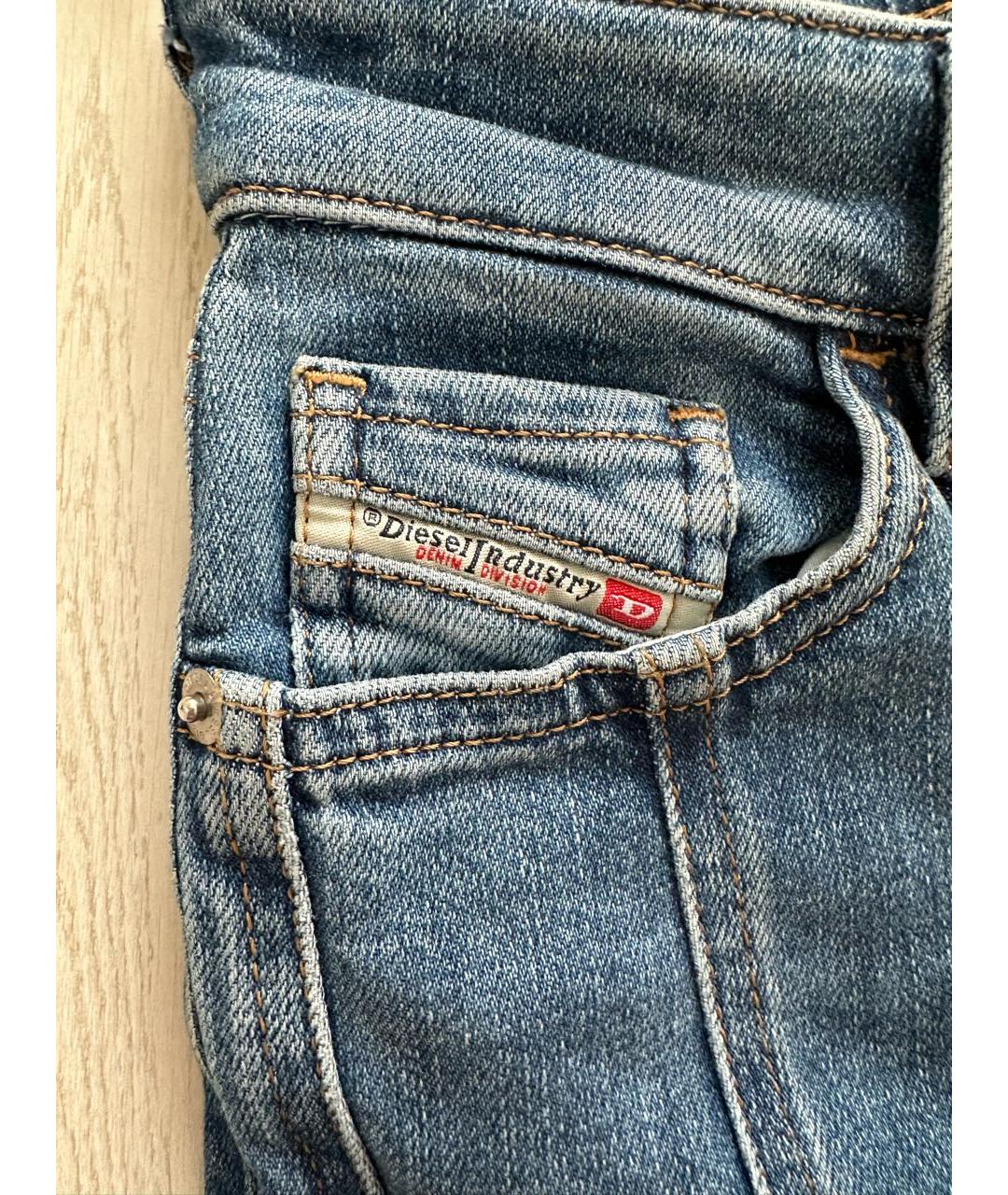 DIESEL Синие хлопко-эластановые джинсы слим, фото 4