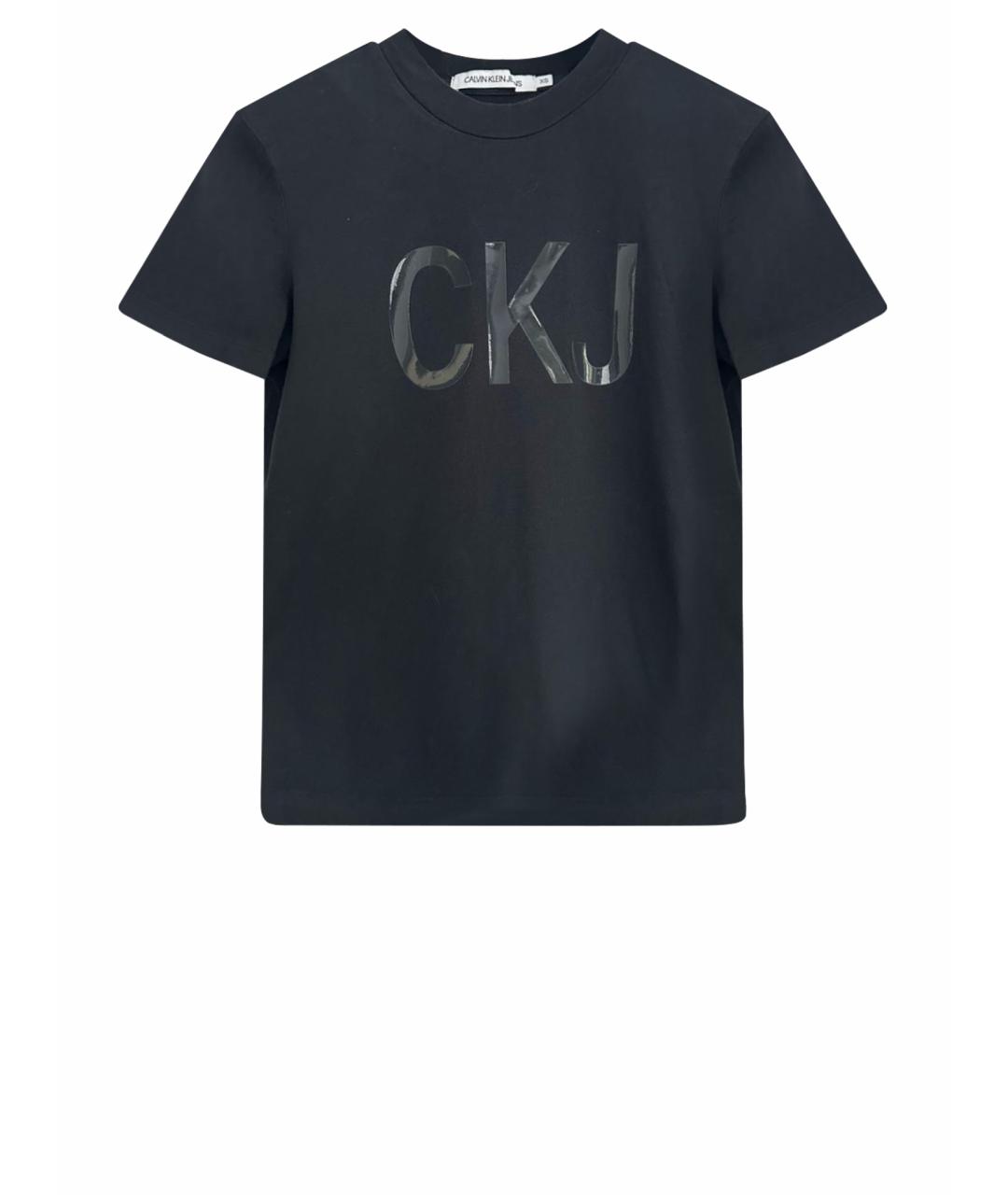 CALVIN KLEIN JEANS Черная хлопковая футболка, фото 1