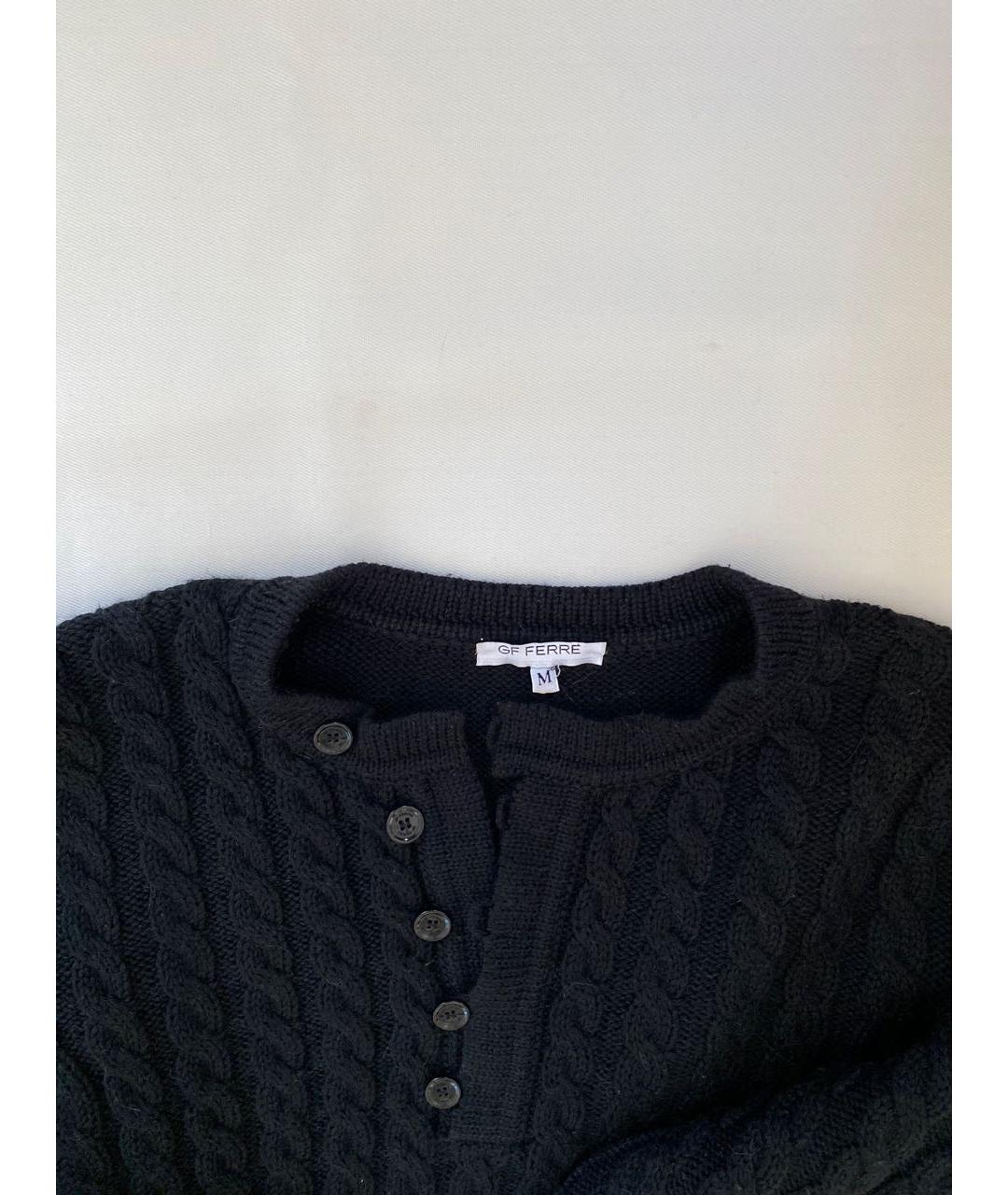 GIANFRANCO FERRE Черный шерстяной джемпер / свитер, фото 3