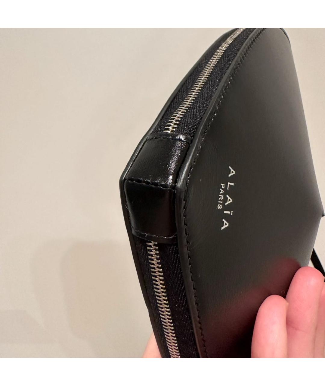 ALAIA Черная кожаная сумка через плечо, фото 4