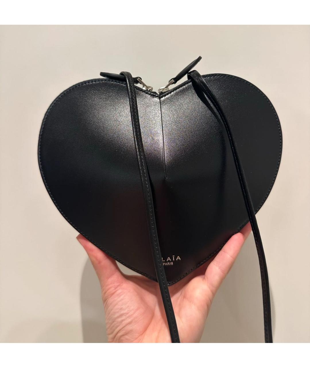 ALAIA Черная кожаная сумка через плечо, фото 3