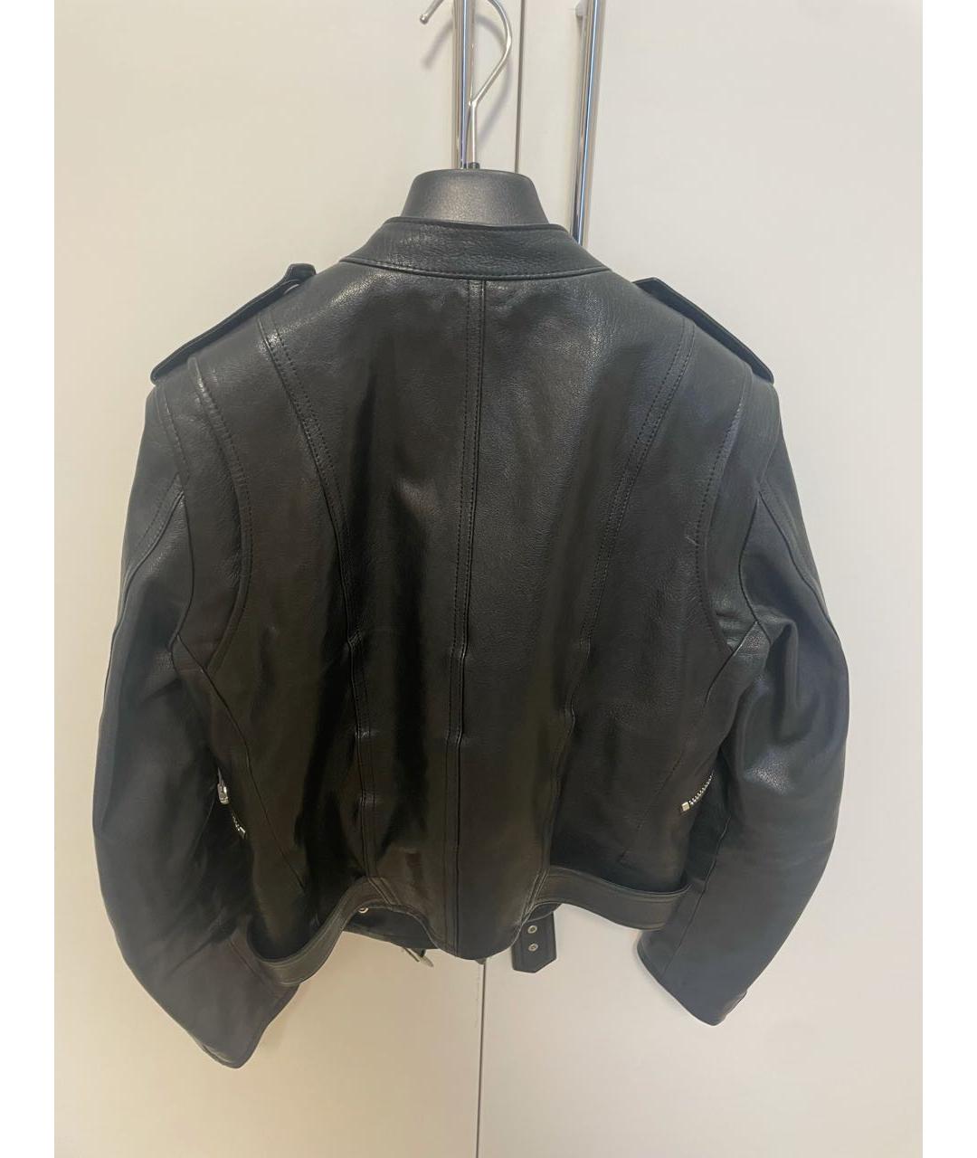 SAINT LAURENT Черная кожаная куртка, фото 2