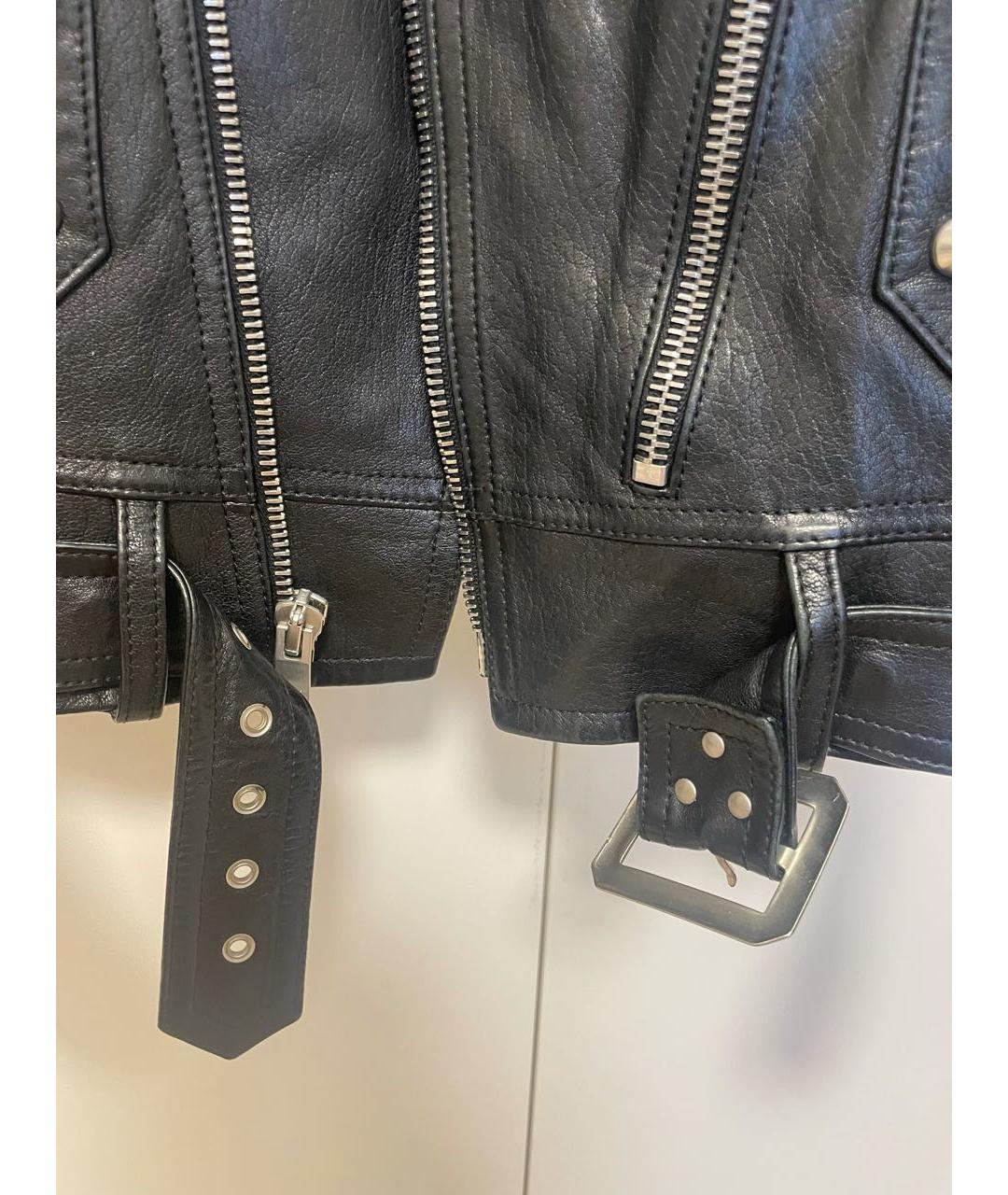 SAINT LAURENT Черная кожаная куртка, фото 3