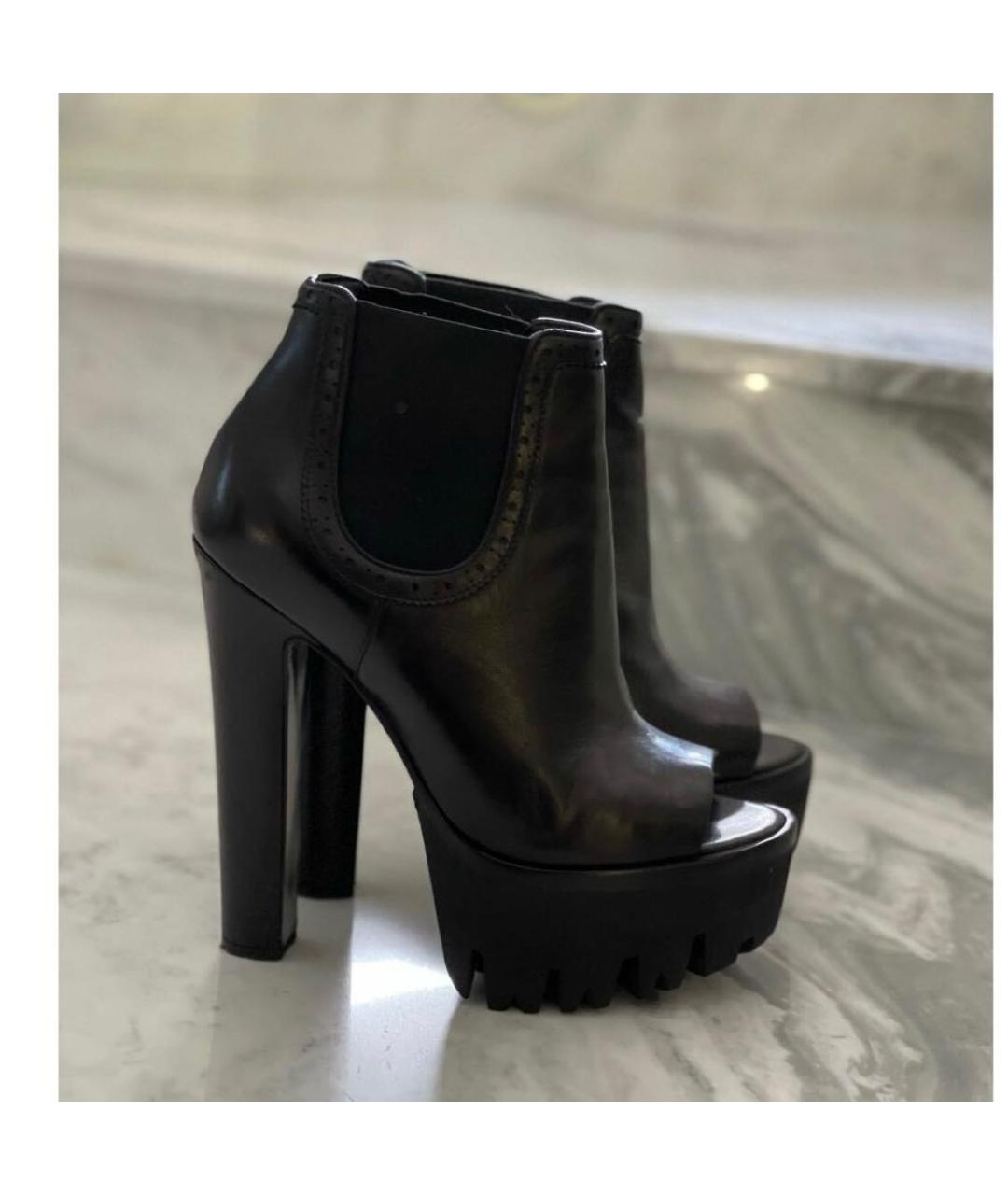 VERSACE Коричневые кожаные ботильоны, фото 6