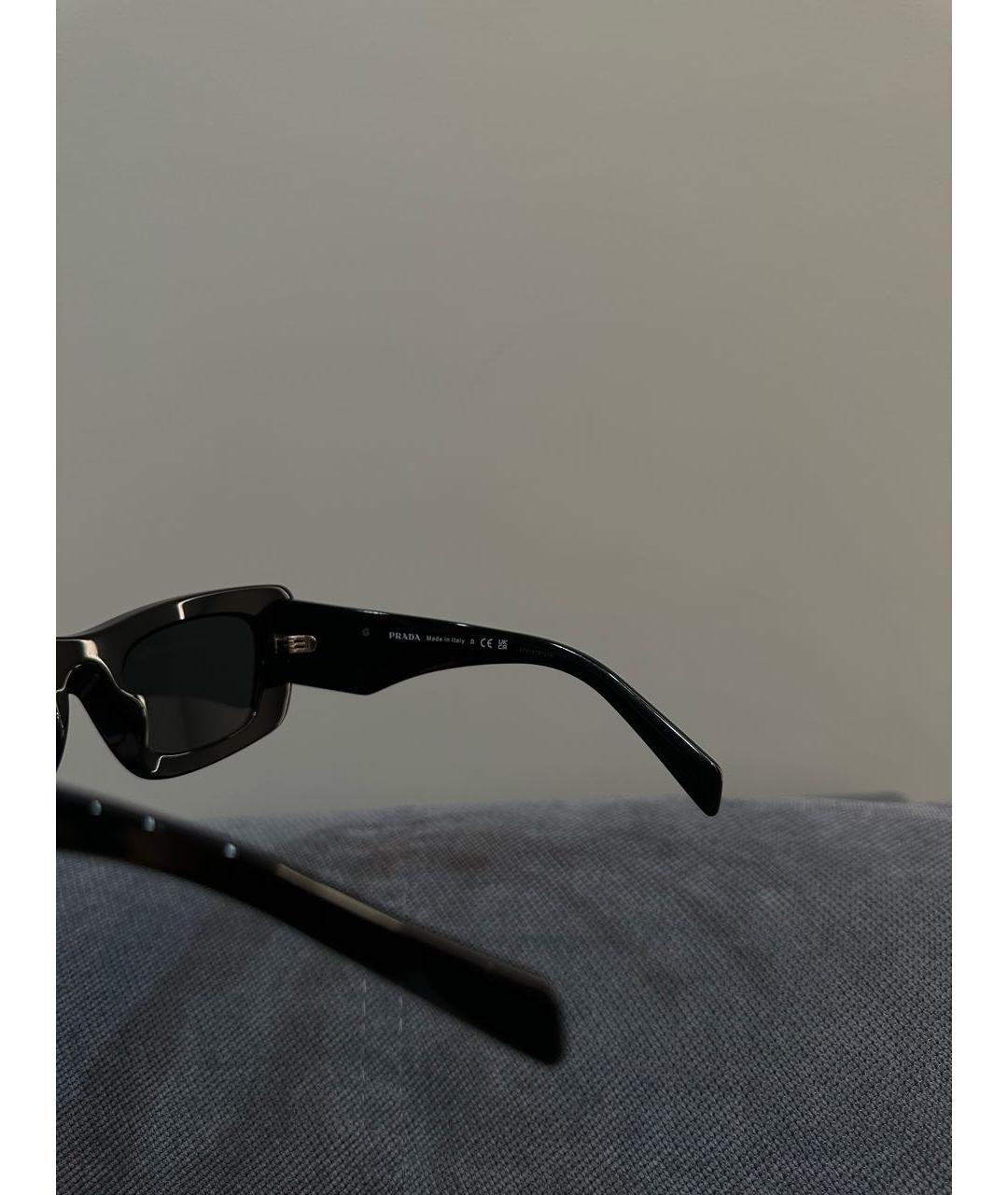 PRADA Черные пластиковые солнцезащитные очки, фото 6