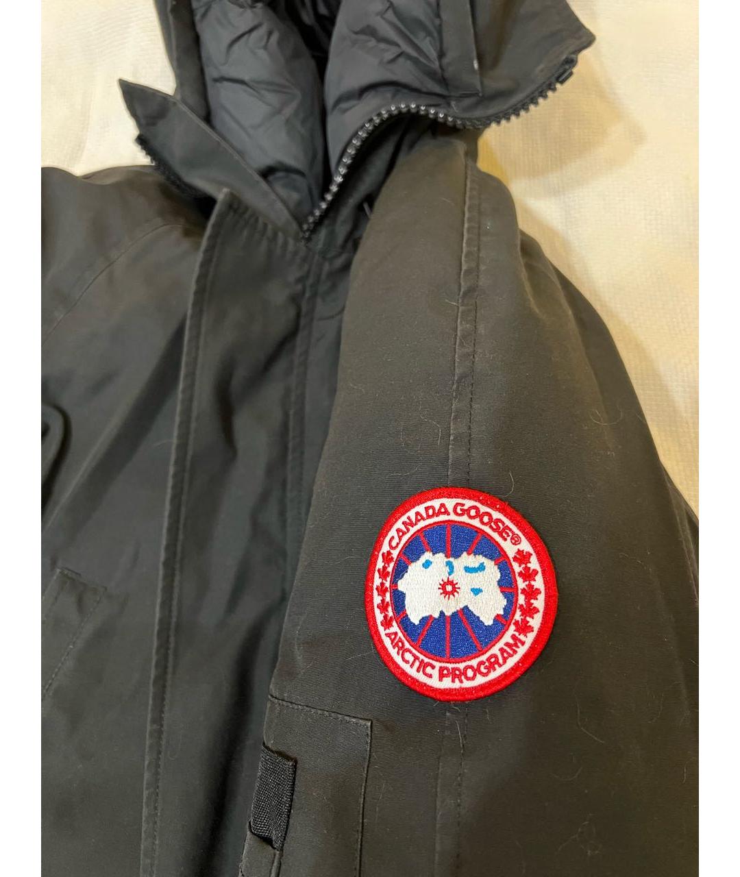 CANADA GOOSE Антрацитовая полиэстеровая куртка, фото 5