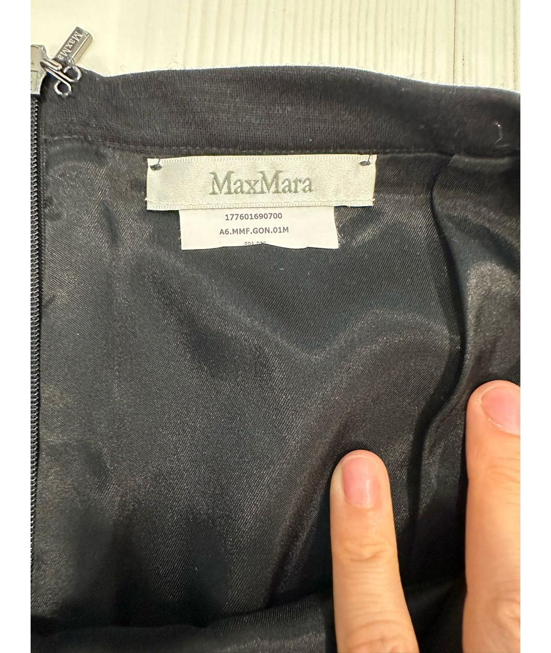 MAX MARA Черная шерстяная юбка миди, фото 4