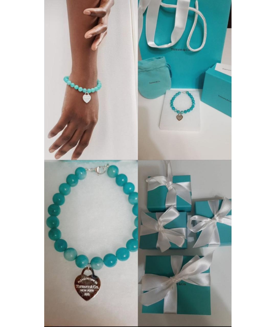 TIFFANY&CO Бирюзовый серебряный браслет, фото 6