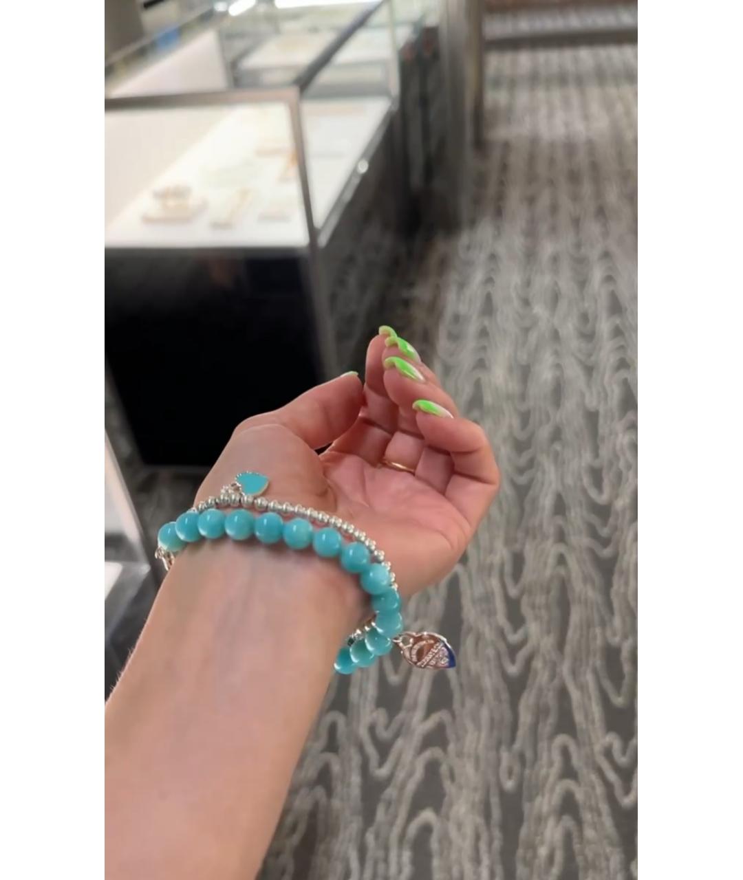 TIFFANY&CO Бирюзовый серебряный браслет, фото 8