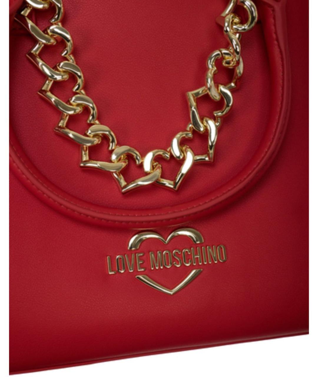 LOVE MOSCHINO Красная сумка тоут, фото 2