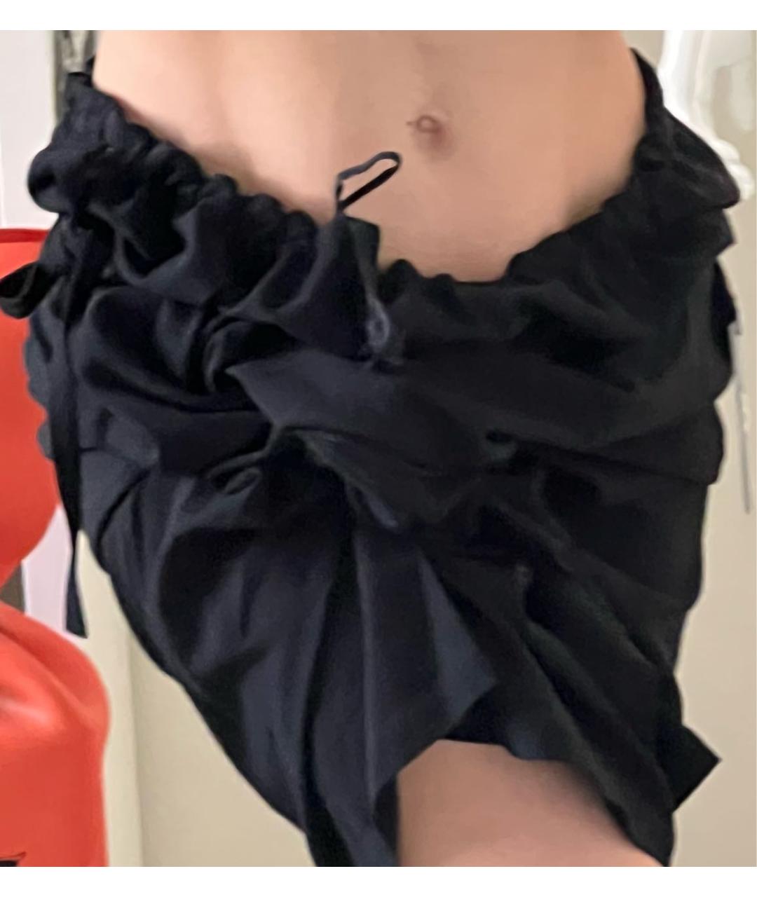 ANN DEMEULEMEESTER Черная шерстяная юбка миди, фото 4
