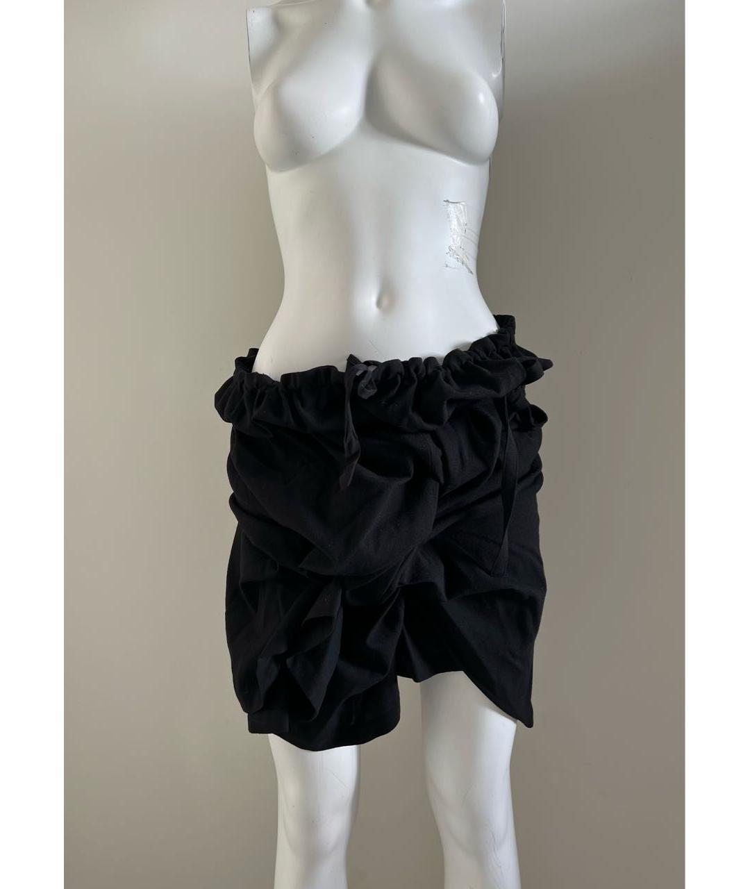 ANN DEMEULEMEESTER Черная шерстяная юбка миди, фото 3