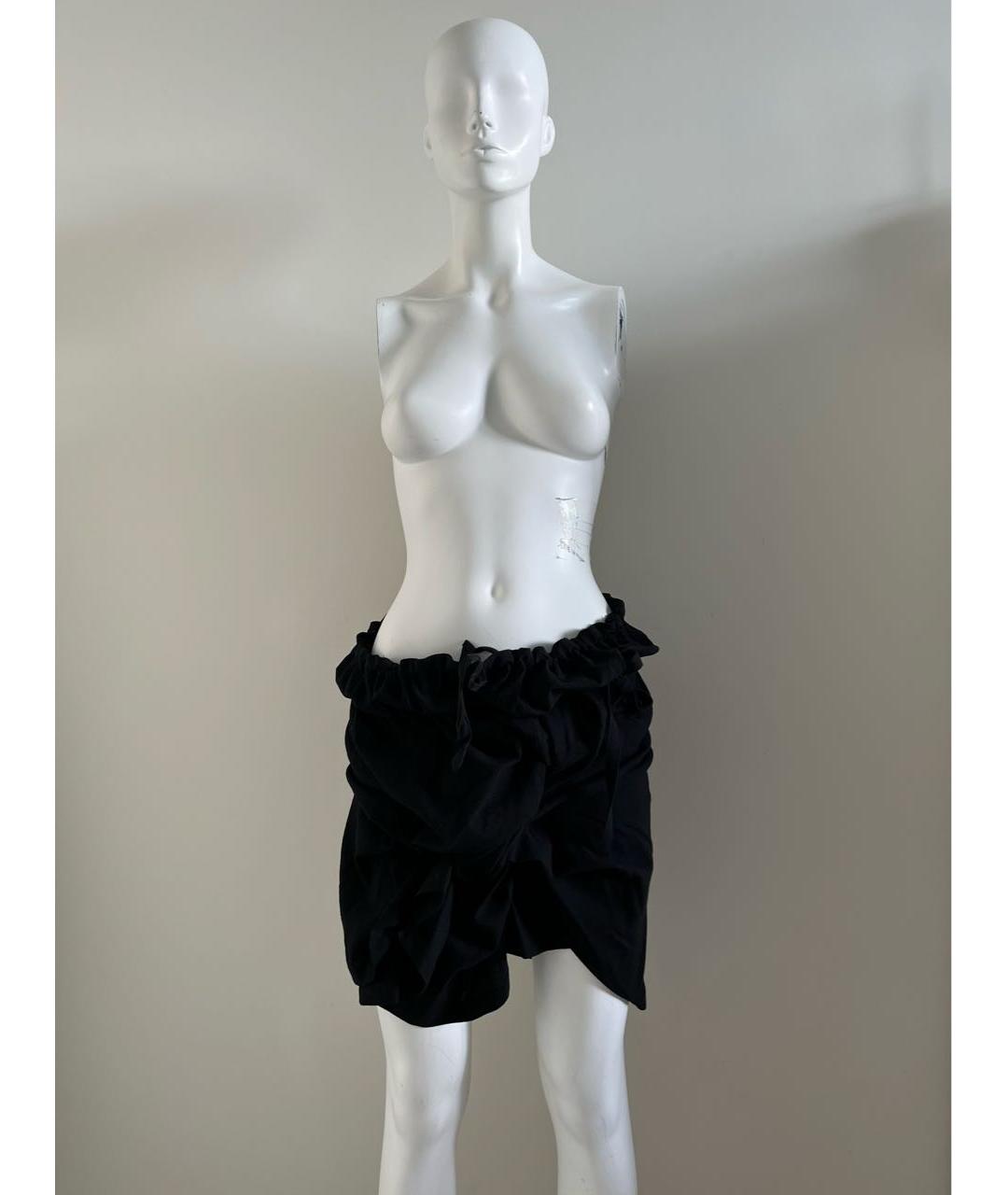 ANN DEMEULEMEESTER Черная шерстяная юбка миди, фото 2