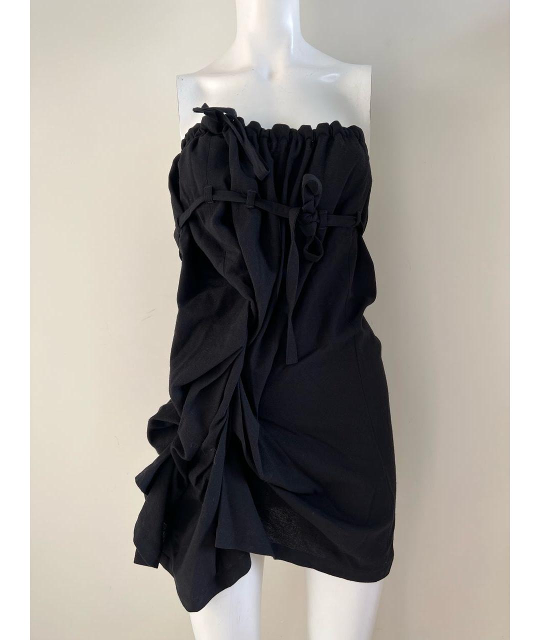 ANN DEMEULEMEESTER Черная шерстяная юбка миди, фото 8