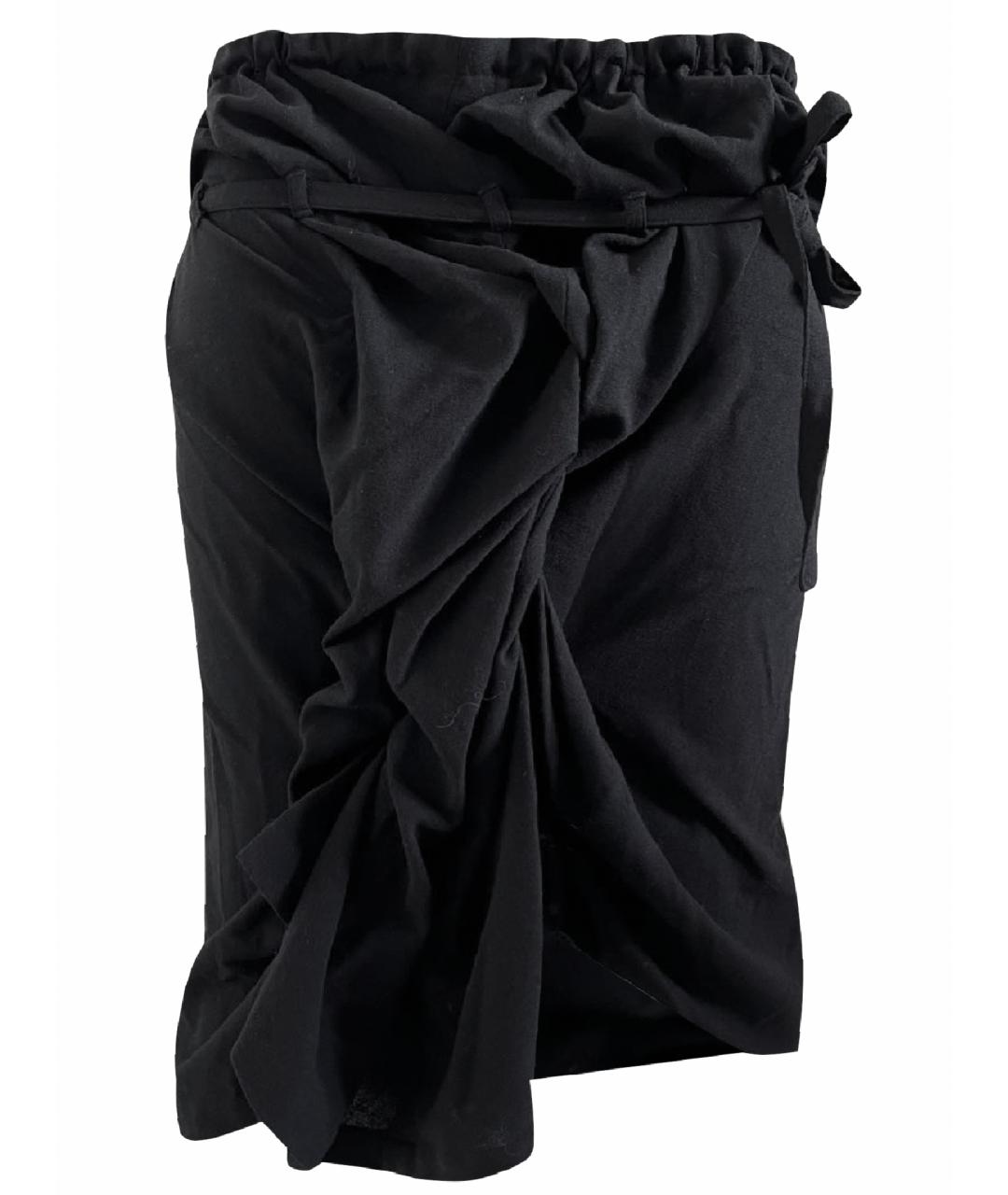 ANN DEMEULEMEESTER Черная шерстяная юбка миди, фото 1